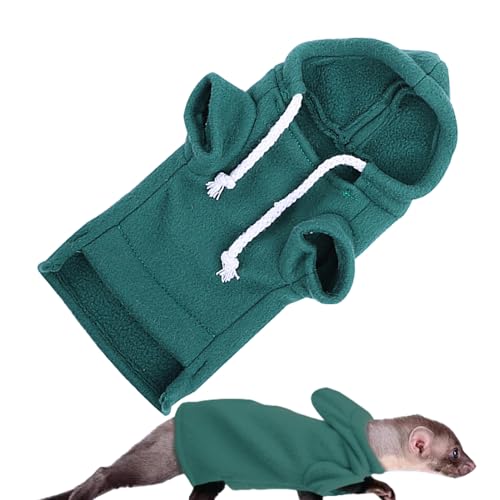 BSEID Fret Sweatshirt, Frettchen Kleidung - Bunny Hamster Kleidung Meerschweinchen Outfits,Frettchen Sweatshirt Kordelzug Kapuze Kleine Frettchen Kleidung Hoodies Meerschweinchen Outfit für Ihre Katze von BSEID