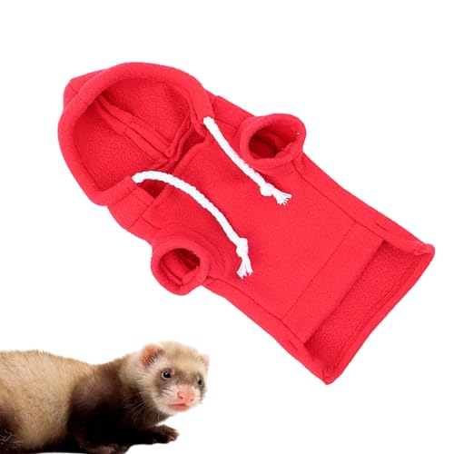 BSEID Frettchen Kleidung, Hamster Pullover | Kleine Frettchen Hoodies | Hautfreundliche Kapuze mit Kordelzug Meerschweinchen Kaninchen Kostüm für Katzen von BSEID