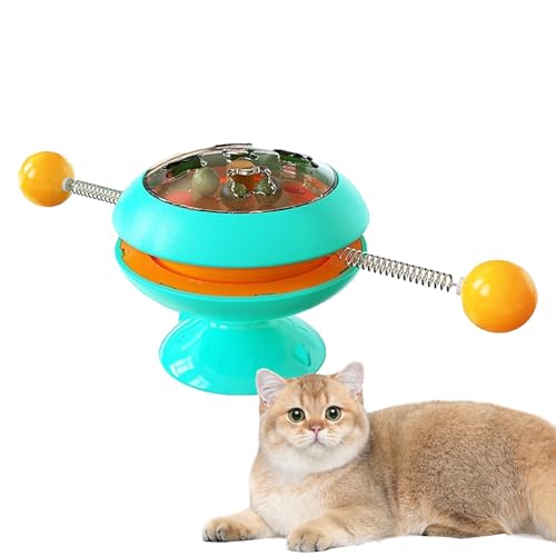 BSEID Katzenminze-Spinner - Katze Spinner Spielzeug Saugnapf - Zahnbürste, Zahnen und interaktive Funktionen, lustiger Windmühlen-Spinner für Erwachsene und Kätzchen von BSEID