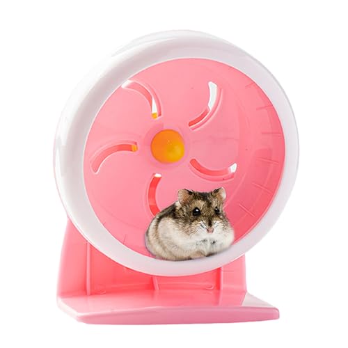 BSEID Kleines Hamsterrad, Hamsterrad für Käfig - Kleines Mausrad mit Ständer - 7 Zoll rutschfeste Laufscheibe, Multifunktionales Kleintiertraining Zubehör für Hamster, Chinchilla, Maus, von BSEID