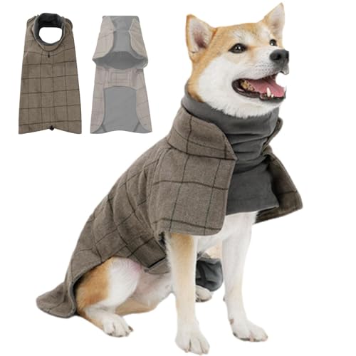 Winterkleidung für Hunde - Weiche Hundejacke im britischen Stil bei kaltem Wetter,Haustierzubehör für kleine, mittlere und große Hunde für Neujahrs- und Urlaubsparty Bseid von BSEID