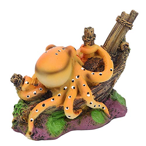 BSTCAR Aquarium Oktopus Ornament Harz dekorative Simulation Oktopus Craft Modell Landschaft Aquarium Dekoration von BSTCAR