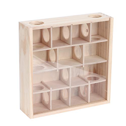 Hamster Spielzeug Kleine Haustiere Abenteuer Box Holz Mehrkammer Labyrinth Haus Lebensräume Dekor für Hamster Rennmäuse Maus von BSTCAR