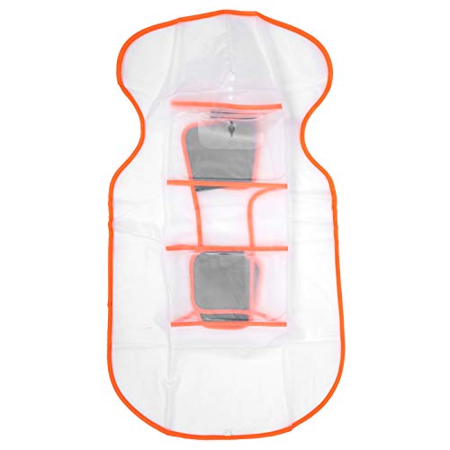 BSTCAR Wasserdichter Hunderegenmantel Durchsichtiger Verstellbarer Hunderegenmantel mit Kapuze Jacke Hund Regen Kleidung kleine mittlere große Hunde (Orange) von BSTCAR