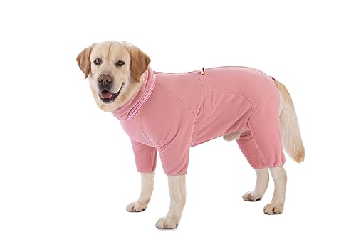 BT Bär Hund Winter Kleidung, Extra warme Hund Fleece Reißverschluss Pyjamas, Haustier Hund Cozy Onesie Jumpsuit PJS Kleidung für Welpen Kleine Hunde(XS,Rosa) von BT Bear