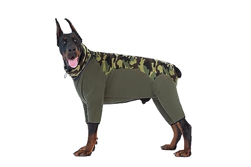 BT Bär Hund Winter Kleidung, Extra warme Hund Fleece Reißverschluss Pyjamas, Haustier Hund Cozy Onesie Jumpsuit PJS Kleidung für Welpen Kleine Hunde(XS,Tarnung) von BT Bear