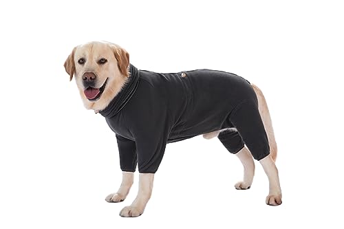 BT Bär Hund Winter Kleidung, Extra warme Hund Fleece Reißverschluss Pyjamas, Haustier Hund Cozy Onesie Jumpsuit PJS Kleidung für kleine Hunde Medium Hunde(S,Grau) von BT Bear