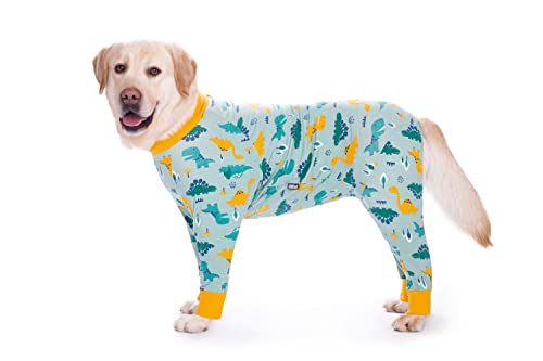 BT Bear Haustier-Einteiler für große Hunde, schützen die Gelenke, Haustier-Pyjama, PJS-Hundeoverall für mittelgroße und große Hunde (6XL, grüner) von BT Bear