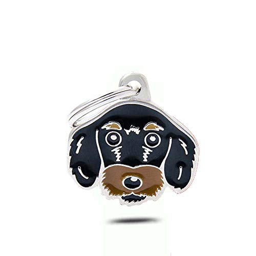 BT Bear Hundemarke, 2 Stück, kleine Emaille-Metallmarken, Hundehalsband-Halskettenanhänger (Dackel) von BT Bear