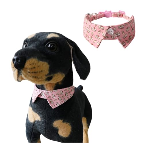 BT Bear Süßer Stil, kleines Hundehalsband mit Glöckchen, verstellbar, Schnellverschluss, Katzenhalsband für kleine Hunde, Welpen, rosa Kuchen von BT Bear