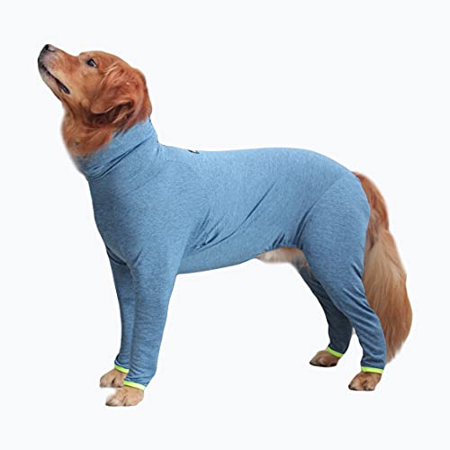 Große Hundekleidung, hohe Elastizität, postoperische Erholung, Vierbeiner, Overall, Kostüme für große Hunde, leicht, vollständige Abdeckung, Hunde-Pyjama (8XL, blau) von BT Bear