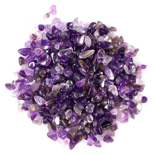 Aquarium-Dekoration, Aquarium-Kies, natürliche dekorative Kieselsteine, Unterwasser-Landschaftsbau, Schotter als Vasenfüller, Pflanzen, Bonsai, 100 g (Amethyst) von BTBTB