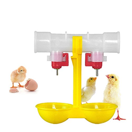 BTGHPI Hängendes Hühnerwasser Geflügel Tränke Futterstation Zuchtausrüstungsset Bewässerungsbecher Hühner Tränke von BTGHPI