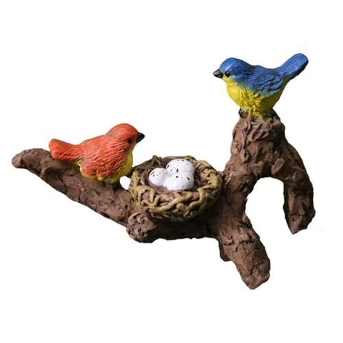 BTGHPI Vogelfigur, Sukkulenten, Blumentöpfe, Vogelanhänger, Aquarien, Landschaft, Ornament, Aquarien, Dekorationen, Harze, Statue für Garde von BTGHPI