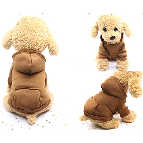 BTKNOO 2019 New Pet Blank Pocket Hoodie Sweater Haustier Welpen Kleidung Hundemantel Hut Kleidung Hundejacke Winter Y289 von BTKNOO