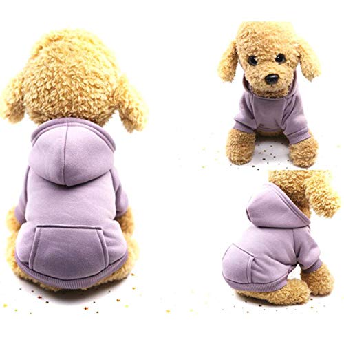 BTKNOO 2019 New Pet Blank Pocket Hoodie Sweater Haustier Welpen Kleidung Hundemantel Hut Kleidung Hundejacke Winter Y289 von BTKNOO