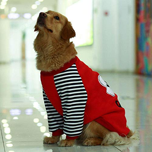 BTKNOO Gestreifte Hunde Hoodies Bart Haustier Hund Kleidung für mittelgroße Hundekleidung Kleidung Hoodie für Hund Mäntel Jacken Bluza dla psa von BTKNOO