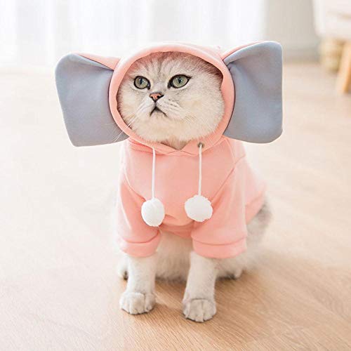 BTKNOO Katze Hund Hoodie Winter Warme Haustier Kleidung Für Katzen Mantel Jacke Baumwolle Kleidung Haustiere Sweatshirt Transformation Kleid Kostüm Schön von BTKNOO