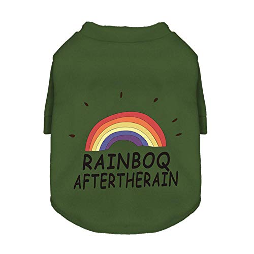 BTKNOO Niedliche Drucke warme Haustier Kleidung für Hund Hoodie Regenbogen Muster Pullover für Katze Welpen Kleidung Hund Jacke für kleine mittlere Hund Hot von BTKNOO