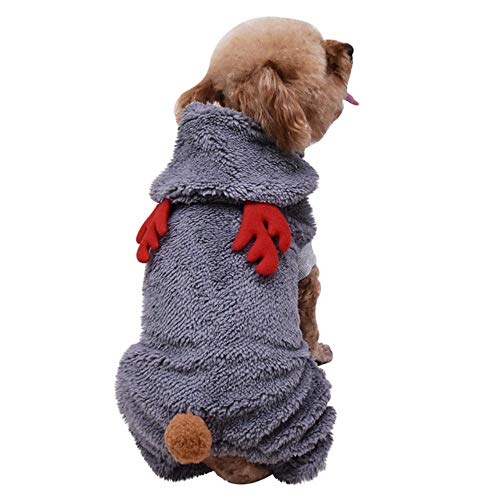 BTKNOO Weiche Baumwolle Kostüm Pyjama Winter wärmer Haustier Hund Shirt einfarbig Mantel Sweatshirt Weste Haustiere Katze warme Kleidung Mantel # 45 von BTKNOO