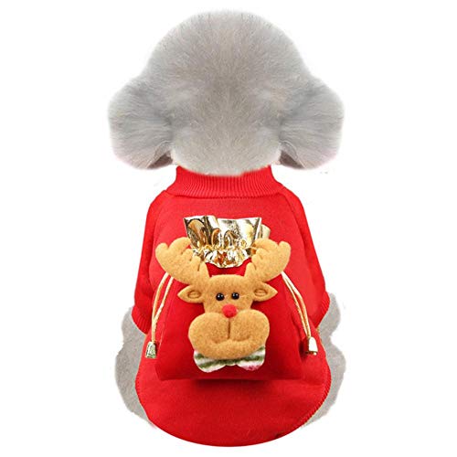 BTKNOO Weihnachten Hund Hoodie Mantel Winter Katze Hund Kleidung Welpen Kleidung Chihuahua Yorkshire Pudel Pommerschen Kleinen Hund Kostüm Outfit von BTKNOO