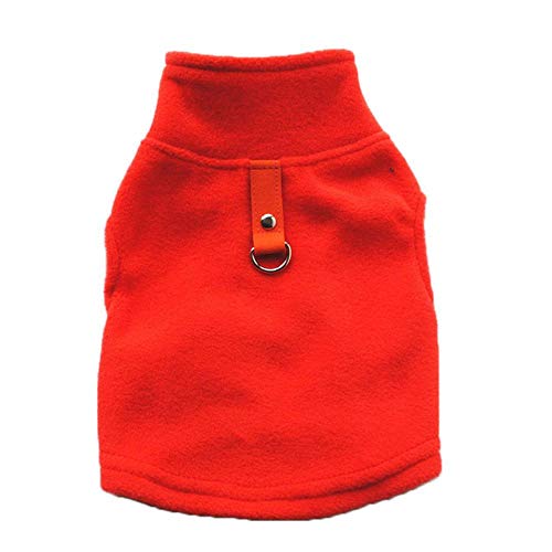 BTKNOO Winterhundekleidung Warmes Fleece Welpenbekleidung für kleine Hunde Hoodies mit Hundegeschirr Leine D-Ring Chihuahua Weste Hundekostüm von BTKNOO