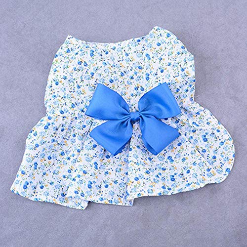 Mode Hund Kleidung Rock Welpe Haustier Hund Kleidung Coole Sommer Blumen gedruckt für Katze Hund Rock Weste Big Bows Kleidung Größe XS-XL von BTKNOO