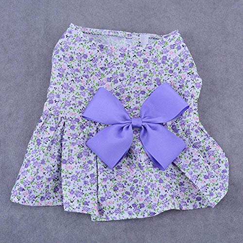 Mode Hund Kleidung Rock Welpe Haustier Hund Kleidung Coole Sommer Blumen gedruckt für Katze Hund Rock Weste Big Bows Kleidung Größe XS-XL von BTKNOO