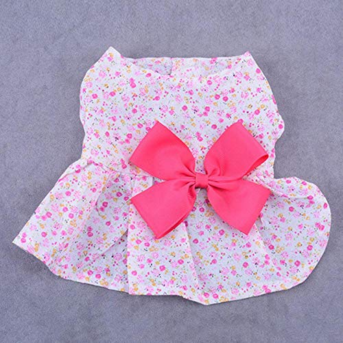 Mode Hund Kleidung Rock Welpe Haustier Hund Kleidung Coole Sommer Blumen gedruckt für Katze Hund Rock Weste Big Bows Kleidung Größe XS-XL von BTKNOO