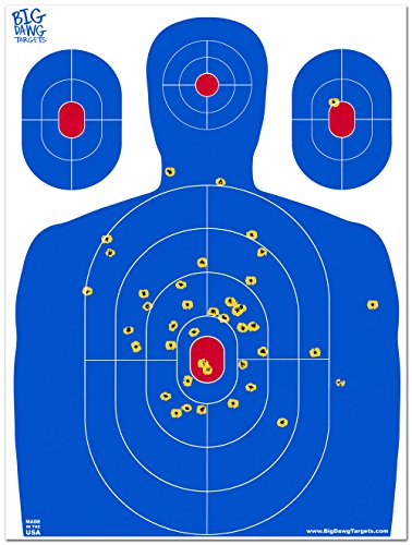 BTkviseQat Big Dawg Targets - 18 X 24 Inch Blue Silhouette Reactive Splatter Target von BTkviseQat