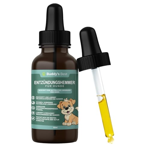 BUDDY'S Best 50ml Entzündungshemmer Hund - Arthrose Hund - Schmerzmittel für Hunde - Hund Entzündungshemmer für Hund Gelenke von BUDDY'S BEST