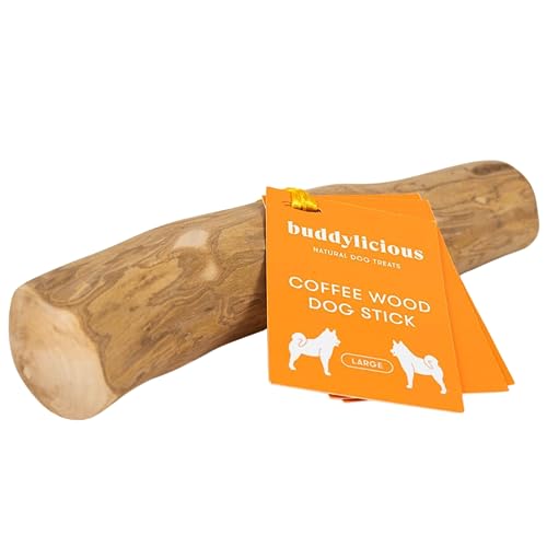 Buddylicious Hundekauspielzeug aus 100% natürlichem Kaffeeholz, splitterfreie Kaffeestäbchen für Hunde, perfekt für die Beschäftigung von Hunden | Hundekaffee-Holzkauen für alle Hundegrößen von BUDDYLICIOUS NATURAL DOG TREATS