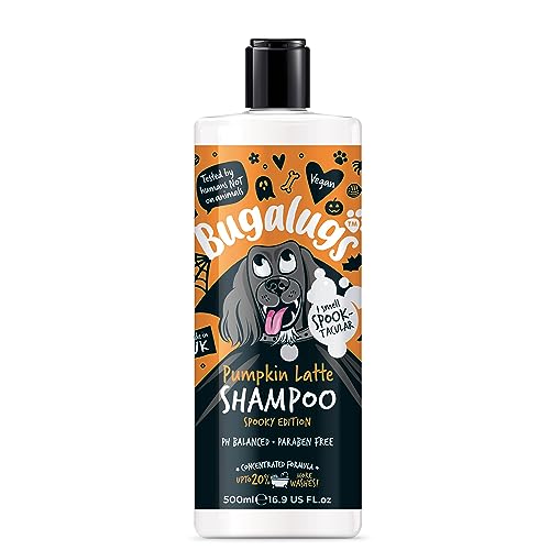 Bugalugs Pumpkin Latte Hundeshampoo Pflegeshampoo mit Aloe Vera & Panthenol (500ml) von BUGALUGS