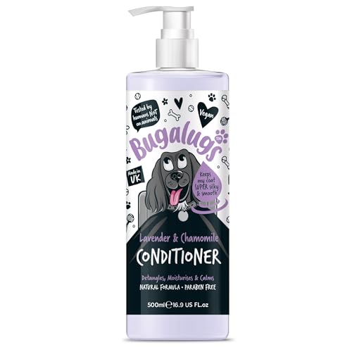 Hunde-Conditioner mit Lavendel und Kamille für Hunde, Welpen und Haustiere. Der beste Pflege-Conditioner für Hunde, Welpen und Haustiere. Für Detangles & Feuchtigkeitspflege mit Hundeshampoo, Cologne von BUGALUGS