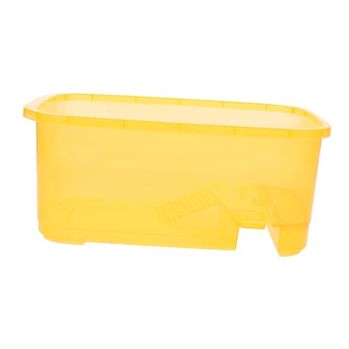 1 Set-Box Schildkrötenbecken Eidechsenbecken Klarer Behälter Reptilienzubehör Plattform Zum Sonnenbaden Für Schildkröten Schildkrötenpanzer Reptilien-wohnbecken Plastik Yellow BUGUUYO von BUGUUYO