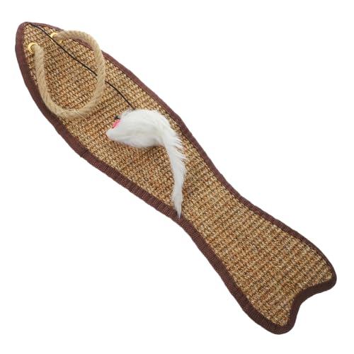 BUGUUYO Katzenkratzmatte Sisal-pad in Fischform Zum Aufhängen Katzen-pad Für Möbel Trainingspad Für Haustiere Schleifpad Für Den Innenbereich von BUGUUYO