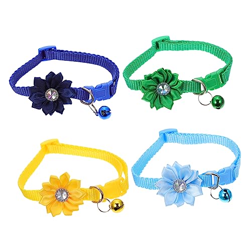 BUGUUYO Verstellbares Haustierhalsband mit Blumendesign Katzen- und Hundehalsband hautfreundliches Blumenhalsband für Haustiere für den täglichen Gebrauch von BUGUUYO