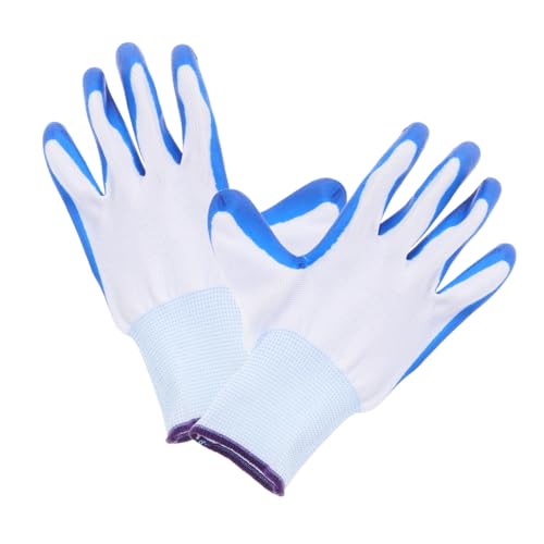 BUGUUYO 1 Paar Hamsterbissfeste Handschuhe Hundepflegehandschuhe Papageienhandschuhe Handschuh Für Den Umgang Mit Hunden Handschuhe Für Den Umgang Mit Meerschweinchen Blue Polyester von BUGUUYO