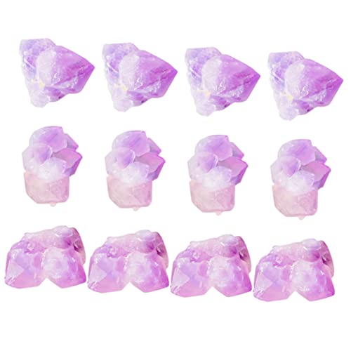 BUGUUYO 1 Packung natürliches Erz Aquarienkristalle, Felsen Jadefiguren klein Haselnussfigur Stein Geode hochzeitsdeko hochzeits Dekoration Felsen und Kristalle Amethyststein Violett von BUGUUYO