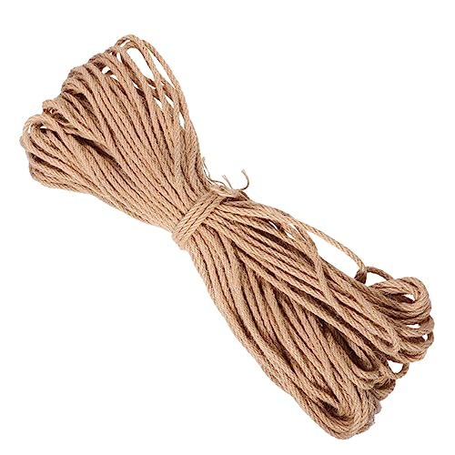 BUGUUYO 1 STK Hanfseil Katzenseil Katze kratzt Turmseil DIY Seil Ersatz-Kratzbaum treppenhandlauf katzenkratzbaum katzenspielzeug Katzen Spielzeug cat Toy Katzengreifsäulenseil Jute Beige von BUGUUYO