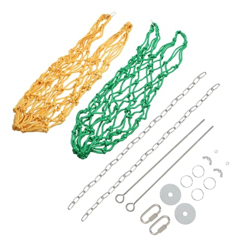 BUGUUYO Hühner-Gemüse-Einkaufsnetz 1 Set mit 4 Hühnerfütterungsnetzen stabiles Hühnerfutterspielzeug für Haustiere zum Futtersuchen von BUGUUYO
