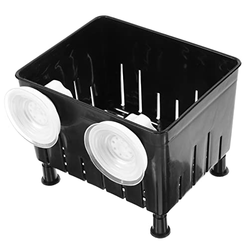 BUGUUYO 1 Satz Aquarien-Isolationsbox Filter Fischbrutkäfig Dekorationen für Aquarien Retro-Aquarium doppelsaugnapf saugnäpfe Schildkröte Aquarium Teiler Betta Aquarium trennwand Abs Black von BUGUUYO