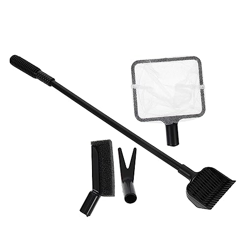 BUGUUYO 1 Satz Aquarium-Reinigungsbürste Multi Entchlorer Fisch Bausatz Luft für Aquarien Aquarienpflege-Set Aquarium-Kunststoffbürste Aquarienreinigungsbürste Plastik Black von BUGUUYO