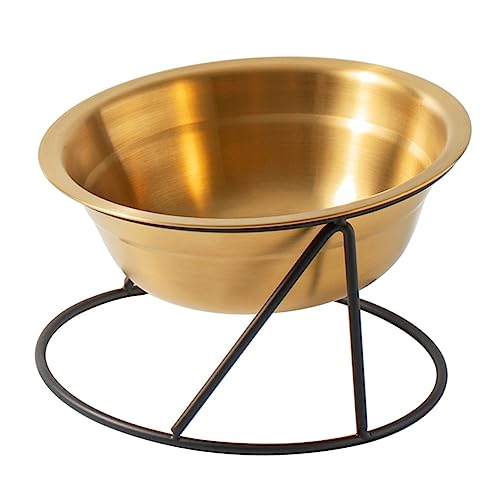 BUGUUYO 1 Satz Futter Becken für Katzen und Hunde erhöhte Katzennäpfe erhöhte Hundegeschirre pet Feeder pet Food Container katzenfutter Haustier Futternapf für Hunde Hund wassernapf Golden von BUGUUYO