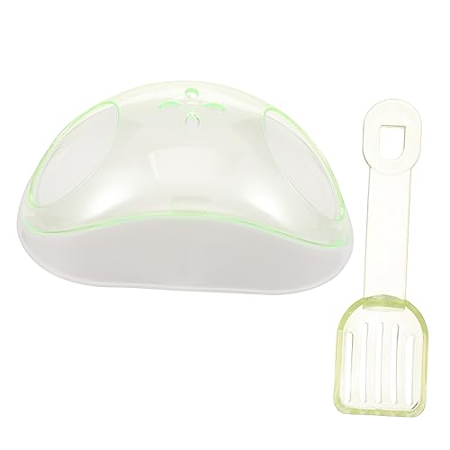 BUGUUYO 1 Satz Hamster Transparentes Badezimmer Sandbadset Für Hamster Kleintier Badehaus Kleintiertoilette Igel Toilette Hamster-Sand-trockenbad Chinchilla Hamstersand Light Green Plastik von BUGUUYO