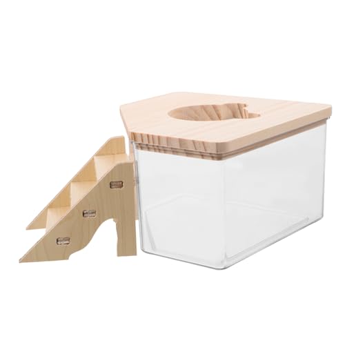 BUGUUYO Hamster Streu Hamster Sandbad Box Mit Rampen Transparente 2 Teilige Sandbox Für Hamster Und Chinchillas Perfekte Badewanne Für Gesunde Nagerpflege Und Hygiene Kleintierstreu von BUGUUYO