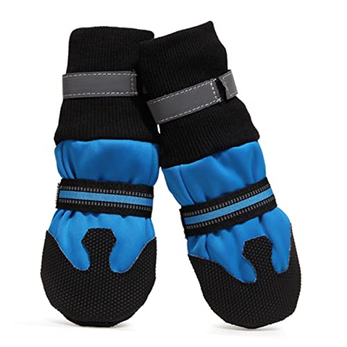 BUGUUYO Hundestiefel Pfoten Stilvolle Outdoor-Hundeschuhe Warme Anti-Rutsch-Haustier-Wanderstiefel von BUGUUYO