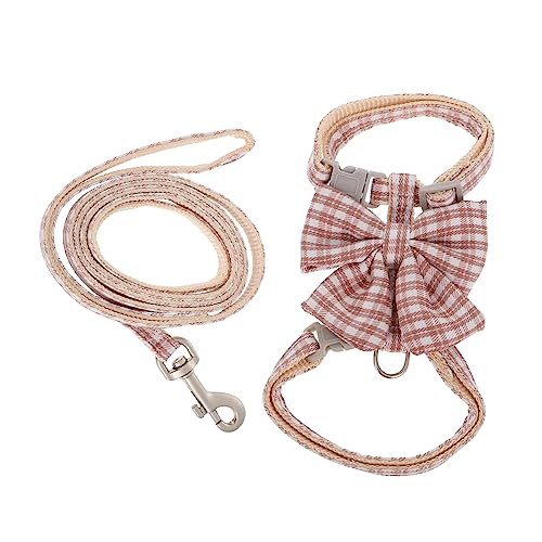 BUGUUYO 1 Satz Katzenleine entzückende Katzenweste Geschirre für Haustierwesten Outdoor Hundegeschirr pet Supplies cat Leash Laufleine für Katzen Zugband für Haustierkatzen Polyester Rosa von BUGUUYO