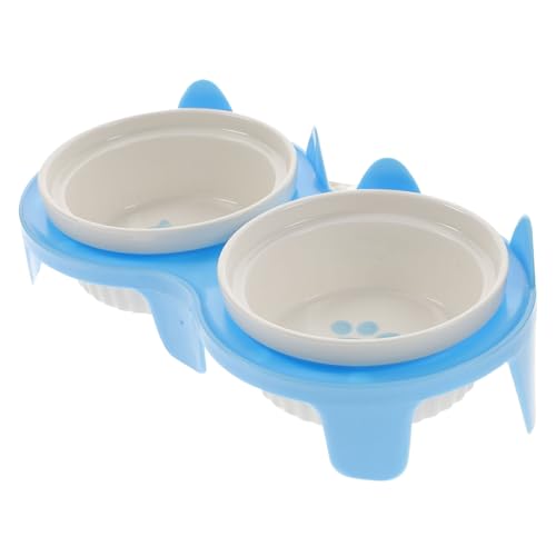 BUGUUYO 1 Satz Katzennapf aus Keramik Wassernapf für kleine Hunde Welpe schöne Futternapf Hundefutter Kätzchen katzenfutter pet Bowl wiederverwendbarer Katzennapf Boden katzennapf Sky-Blue von BUGUUYO