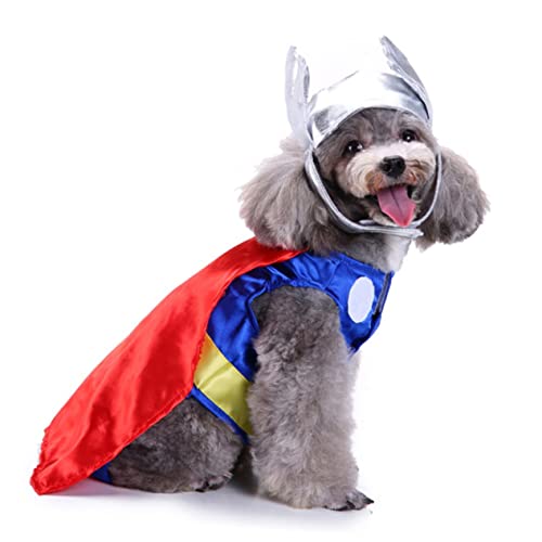 BUGUUYO Haustier Cosplay Halloween Party Spaß Hund Kostüm Hut Set entzückende Haustier Outfit S von BUGUUYO